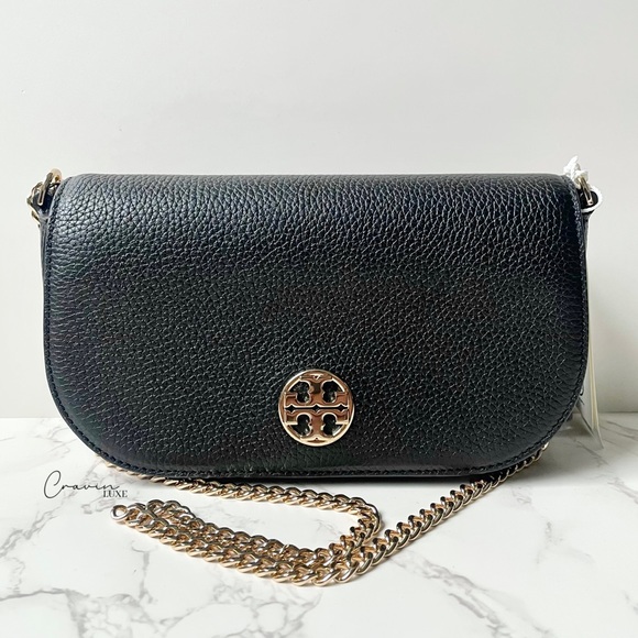 Tory Burch Handbags - ❌SOLD❌ New Tory Burch Pebbled Leather Crossbody Bag Black